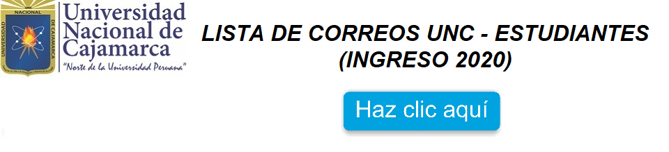 LISTA DE CORREOS UNC - ESTUDIANTES (INGRESO 2020)